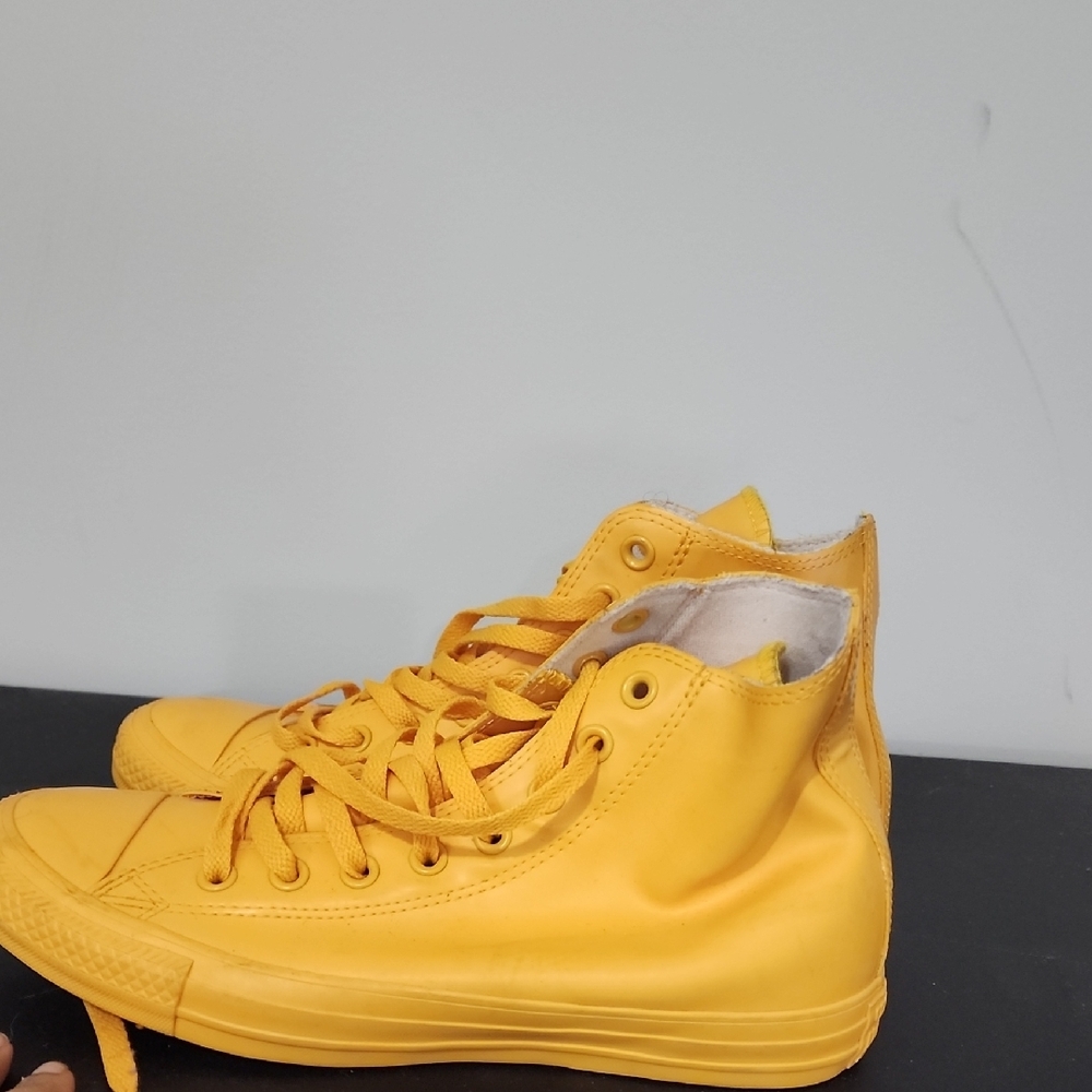 Yellow High-Top Sneakers